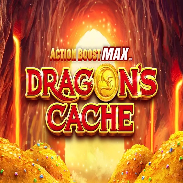 Action Boost Max Dragon's Cache slot visual from SpinPlay Games available on twinncasino-fr.com