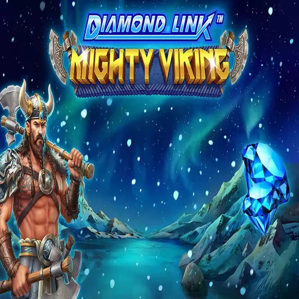 Diamond Link Mighty Viking slot logo by Greentube at Twin Casino